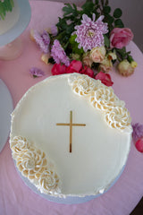 Simply Sweet Religious-White Floral Swag
