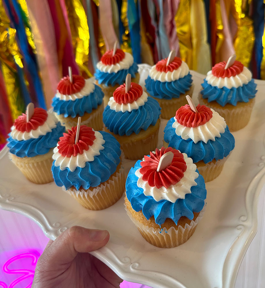 Bomb Pop  Gourmet Cupcakes set of 6