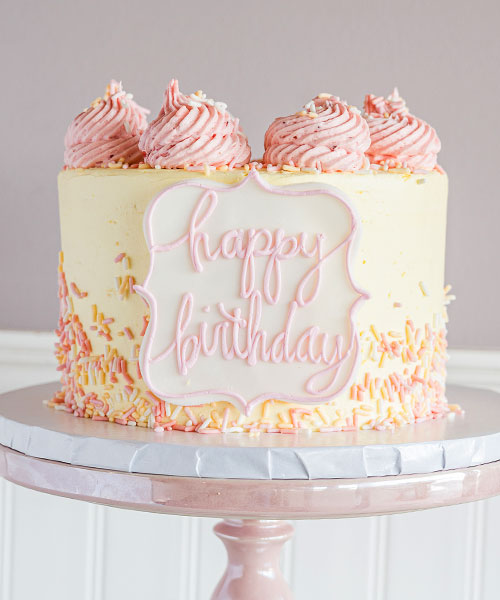 Strawberry Lemonade Celebration Cake