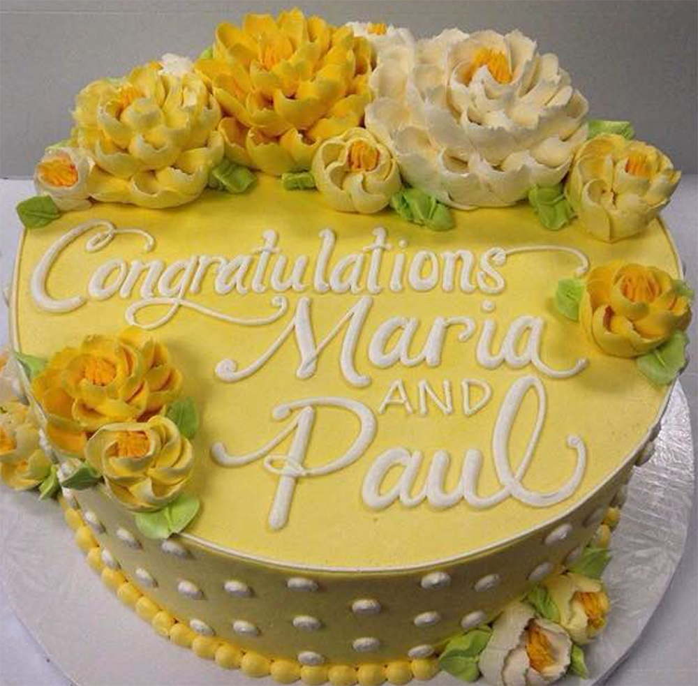 Classic Yellow Dots Cake