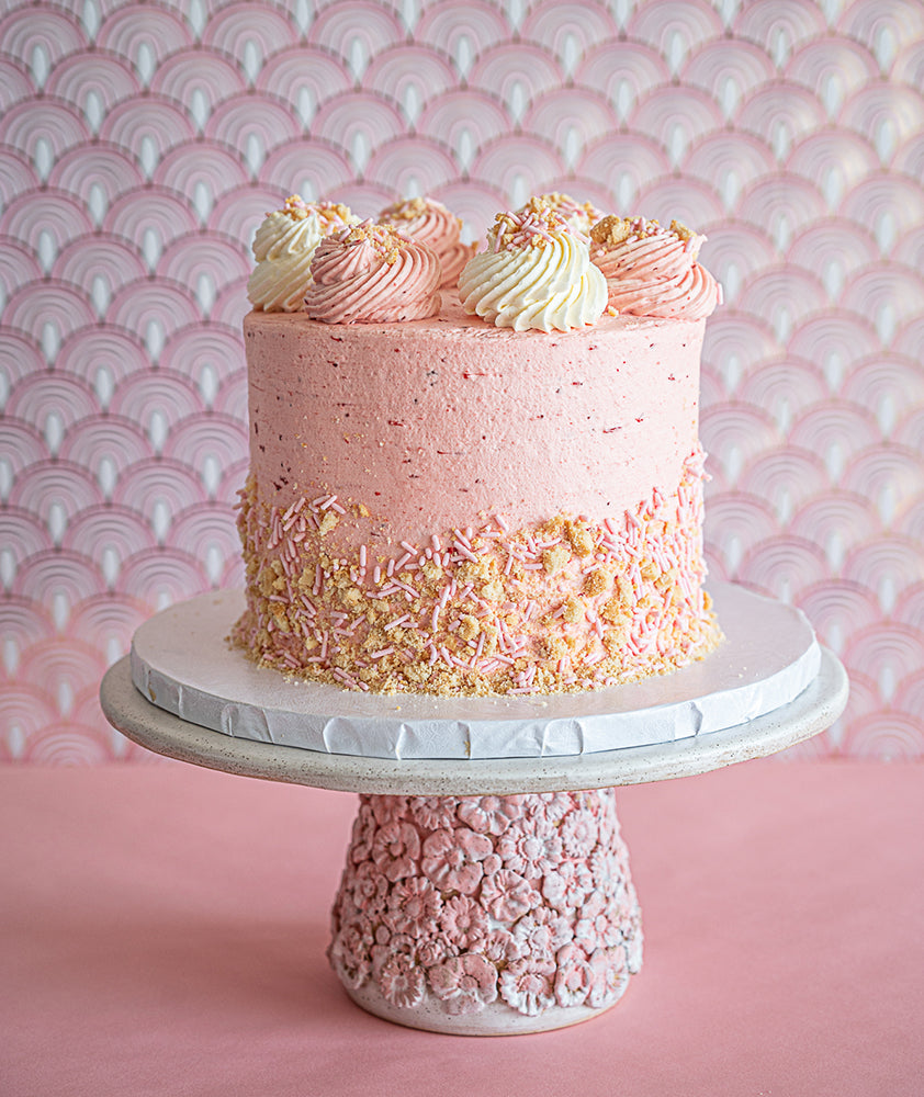Strawberry Crunch Celebration Cake