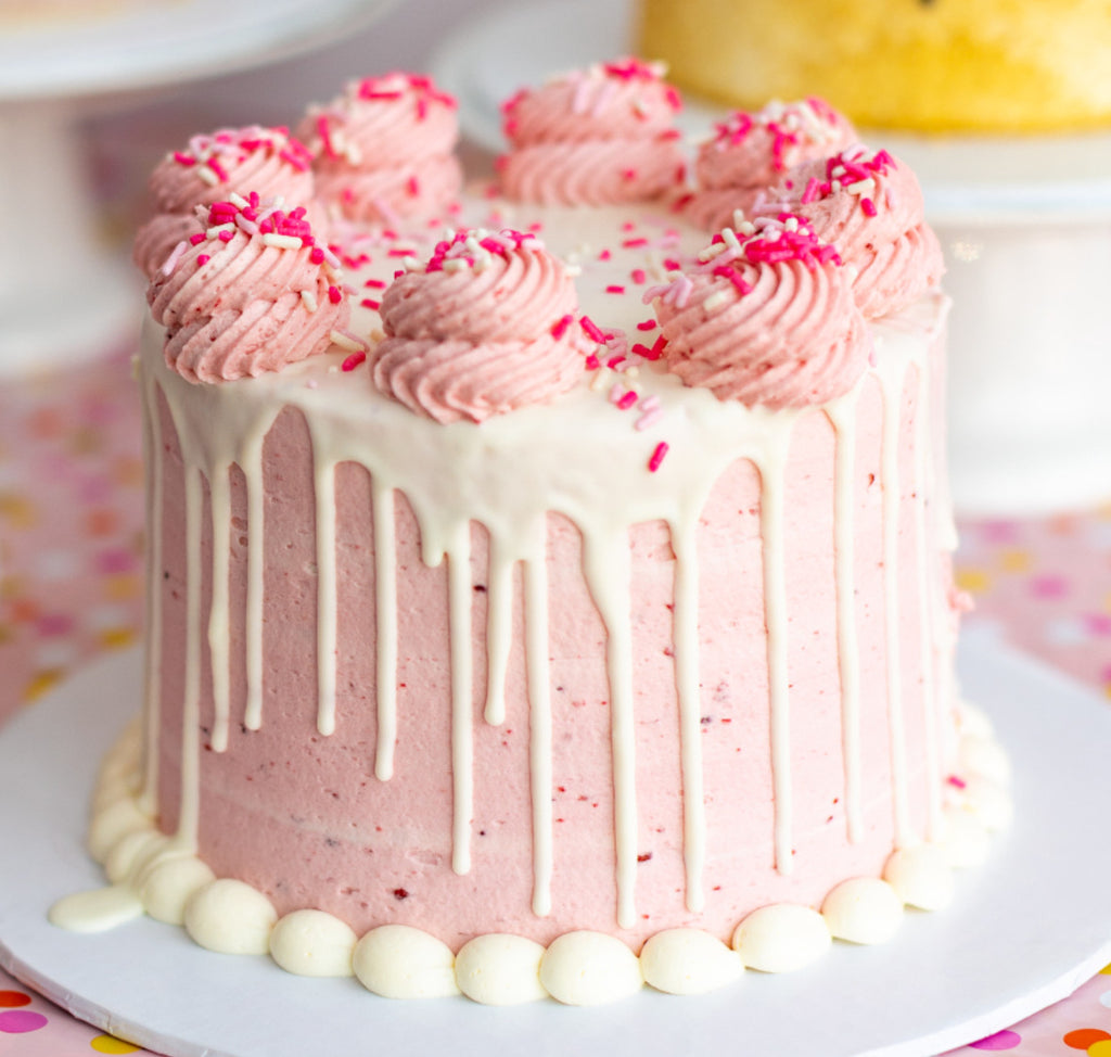 Celebration White Chocolate Raspberry Cake