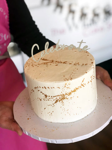 Chic Gold Splatter Cake