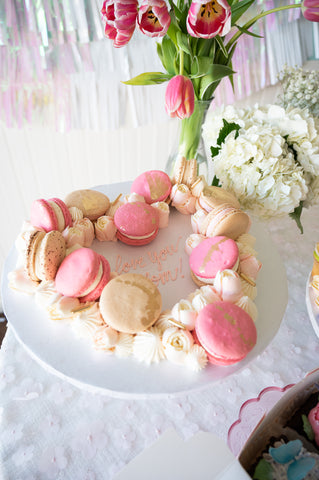 Mother's Day Macaron Heart Wreath