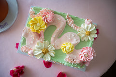 Floral Party Sheet Cake