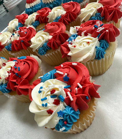 Red White and Blue Cupcakes