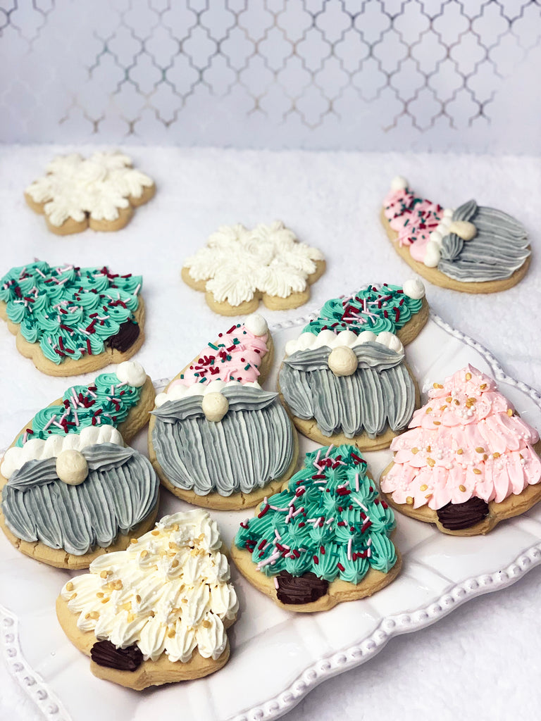 Woodland Gnomes and Trees Sugar Cookies set of 10