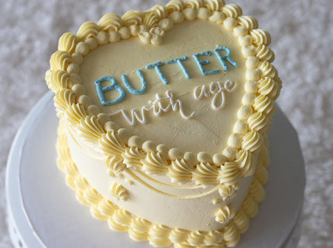 Butter with age Heart cake