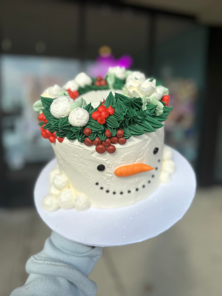 Feature Holiday Cake-Boho Snowman