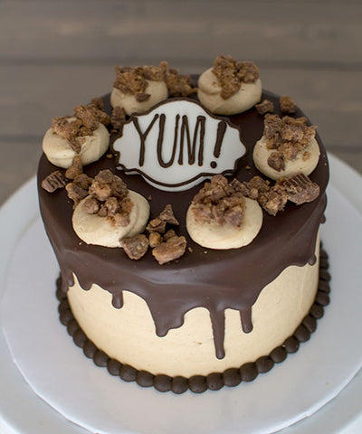 Peanut Butter Buckeye Celebration Cake