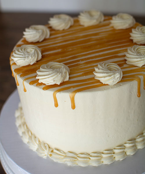 Salted Caramel Celebration Cake – White Flower