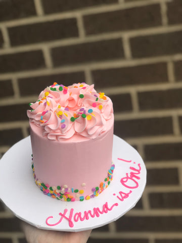 4" Smash Cake-Chic Blush Sprinkle