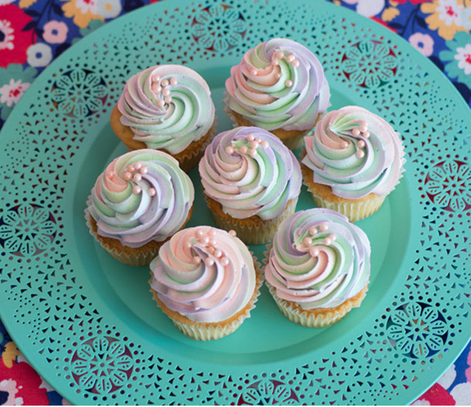 Mermaid Swirl Cupcakes (QTY 12)